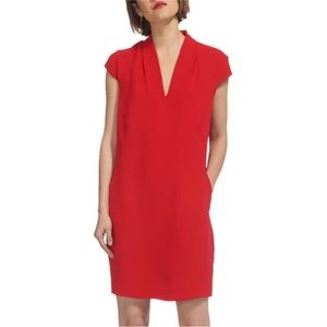 NWT! WHISTLES Paige V Neck Crepe Dress